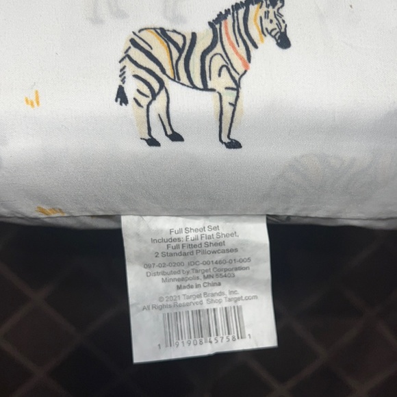 FULL Size Sheet Set - 4 Pc. Zebra Print - Picture 3 of 3